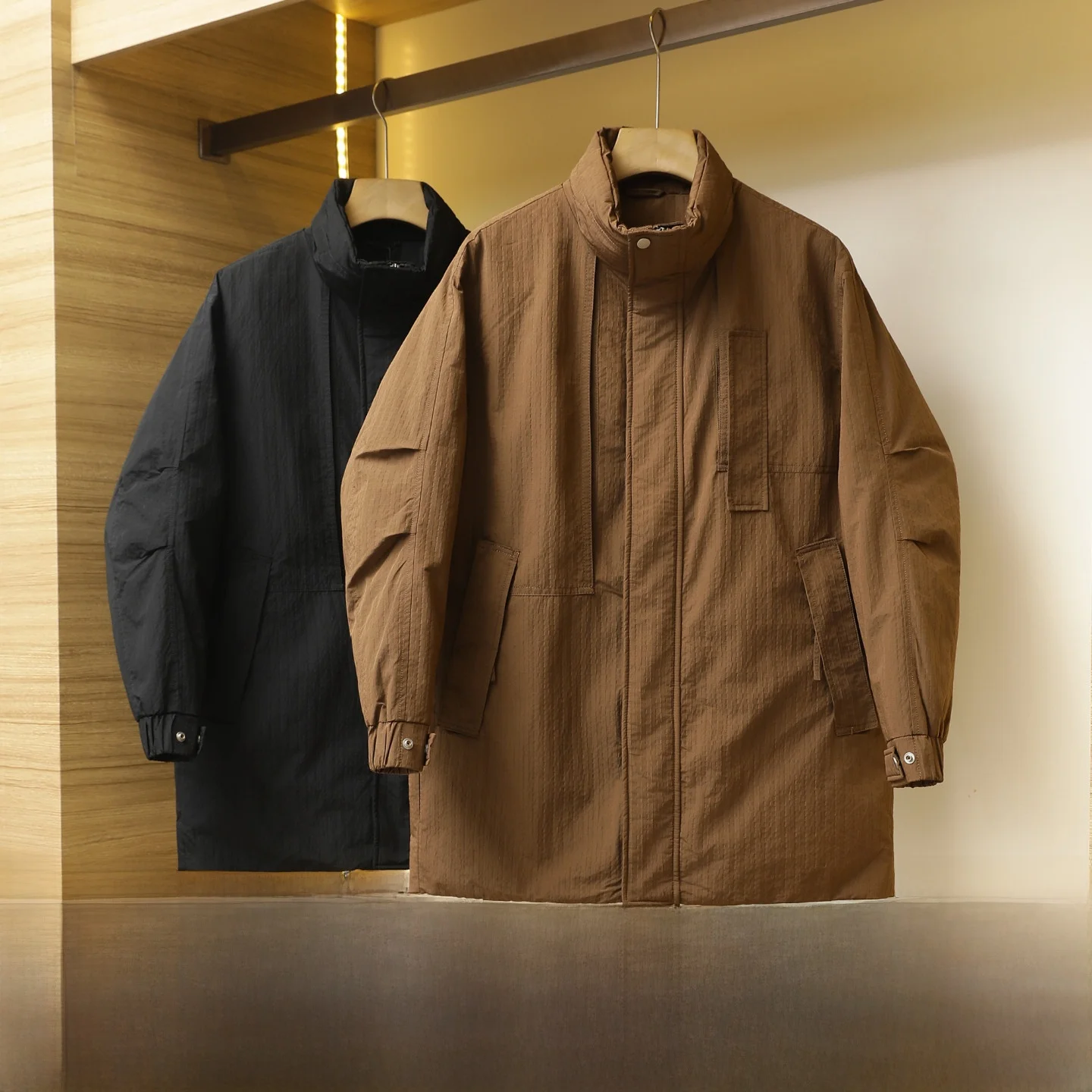 高級アフェン インナーウィンター メンズ サーマル ミッドレングス ダウンジャケット ポーラー耐寒 カジュアル スレ ポリエステル繊維 デュック...