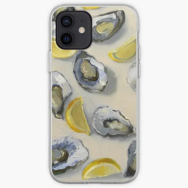 Australian Oysters And Lemons Still Life Phone Case Customizable for iPhone X XS XR Max 11 12 13 14 Pro Max Mini 6 6S 7 8 Plus