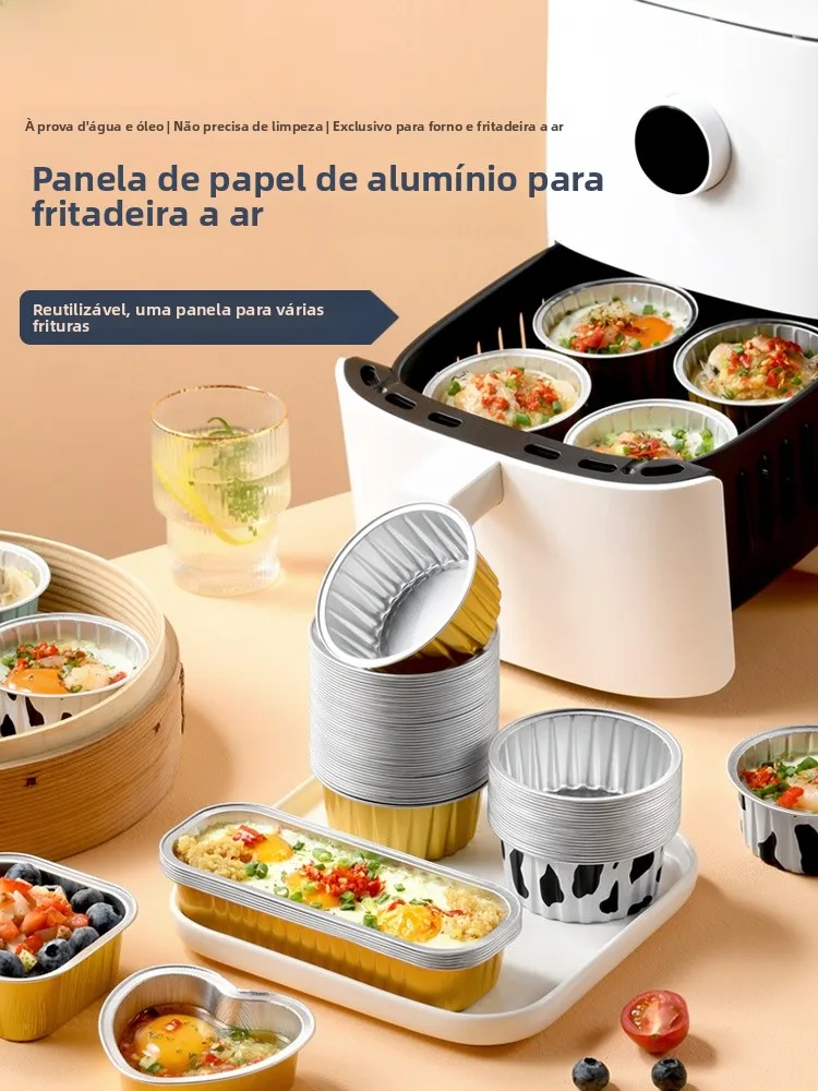 air-fryer-special-bowl-barbecue-box-home-plate-cheese-baked-sweet-potato-durian-aluminum-foil-box-rectangle-shape-kitchen-tool
