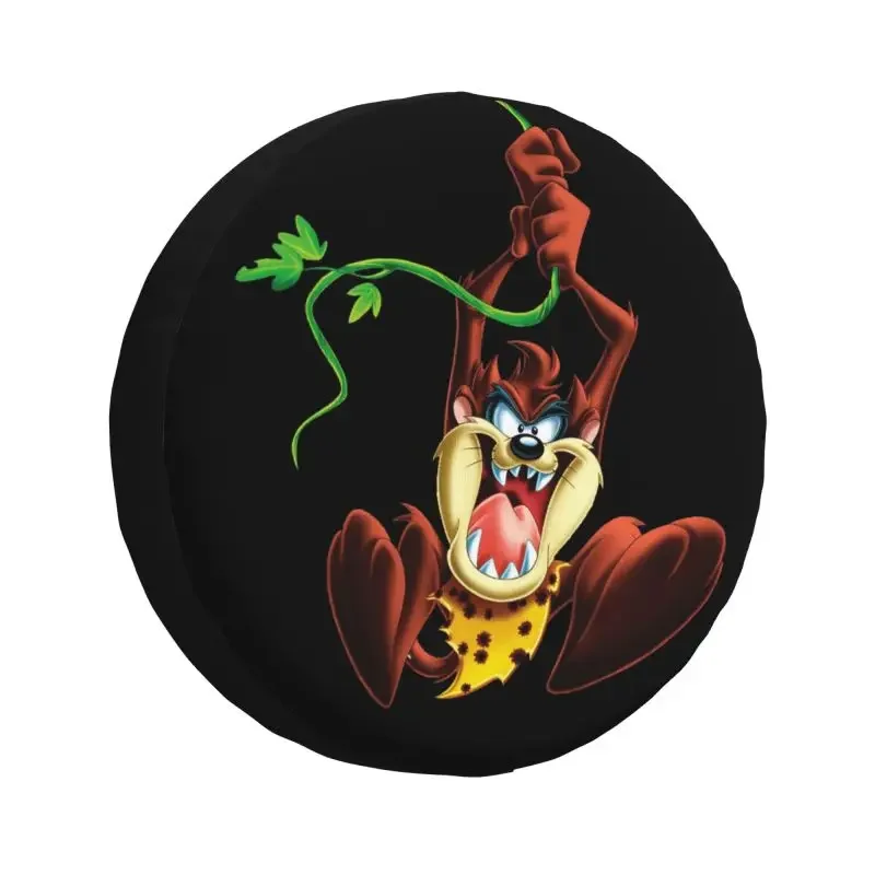 Taz Cartoon Wild And Crazy Spare Wheel Tire Cover for Toyota Tasmanian Devil RV SUV Trailer Vehicle Accessories 14