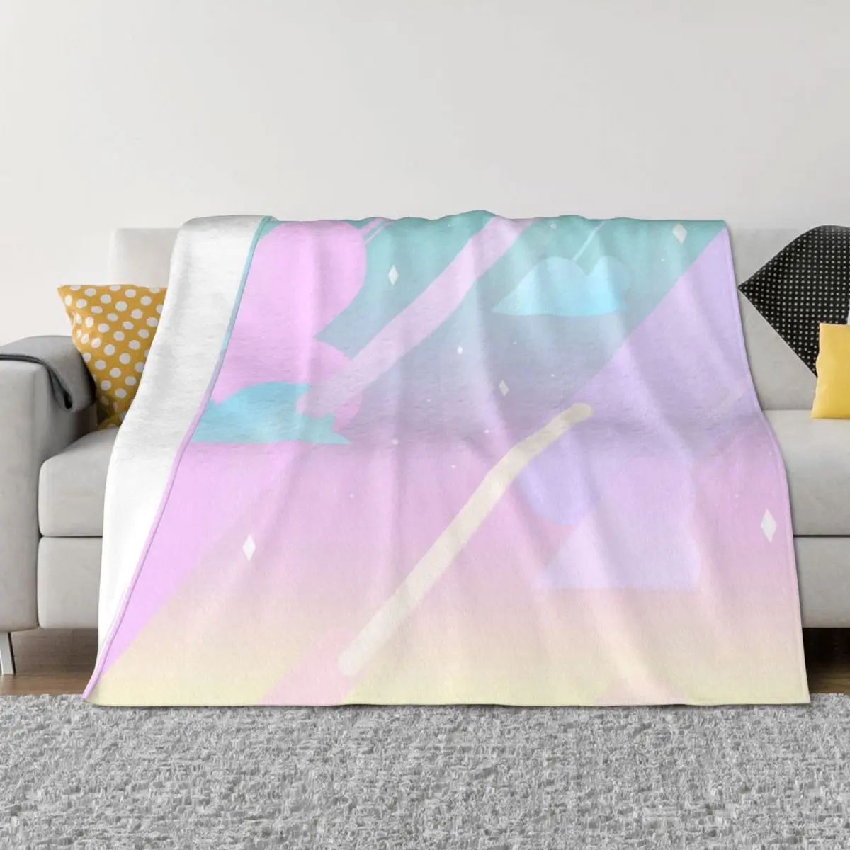 

Pastel Sky Throw Blanket Soft Plaid Polar Cute Sleeping Bag Blankets