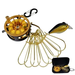 Pesca portátil Lock Fish Stringer, Float Eye-Catching, Reel Lock, rosca oca Cup, Suprimentos suave, durável, pescador