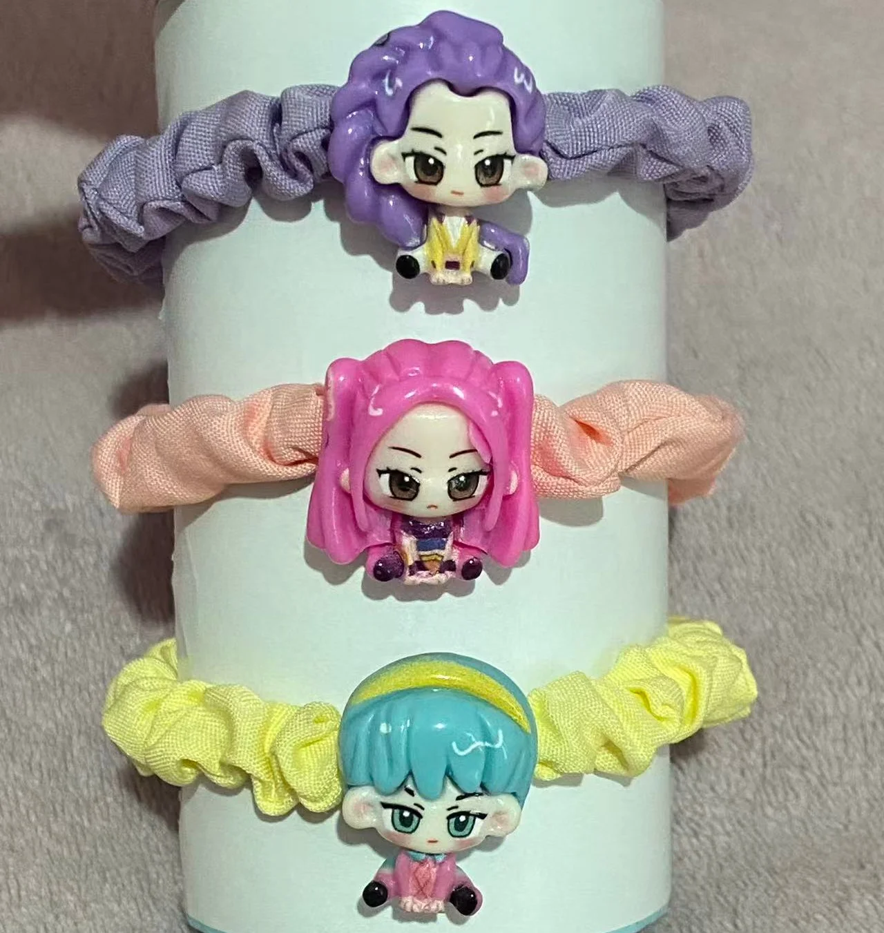 6 قطع من ربطات الشعر الكرتونية من Devil Hunter، حوامل ذيل حصان متينة للنساء والفتيات، أربطة مطاطية ناعمة قابلة للتمدد، إكسسوارات للشعر