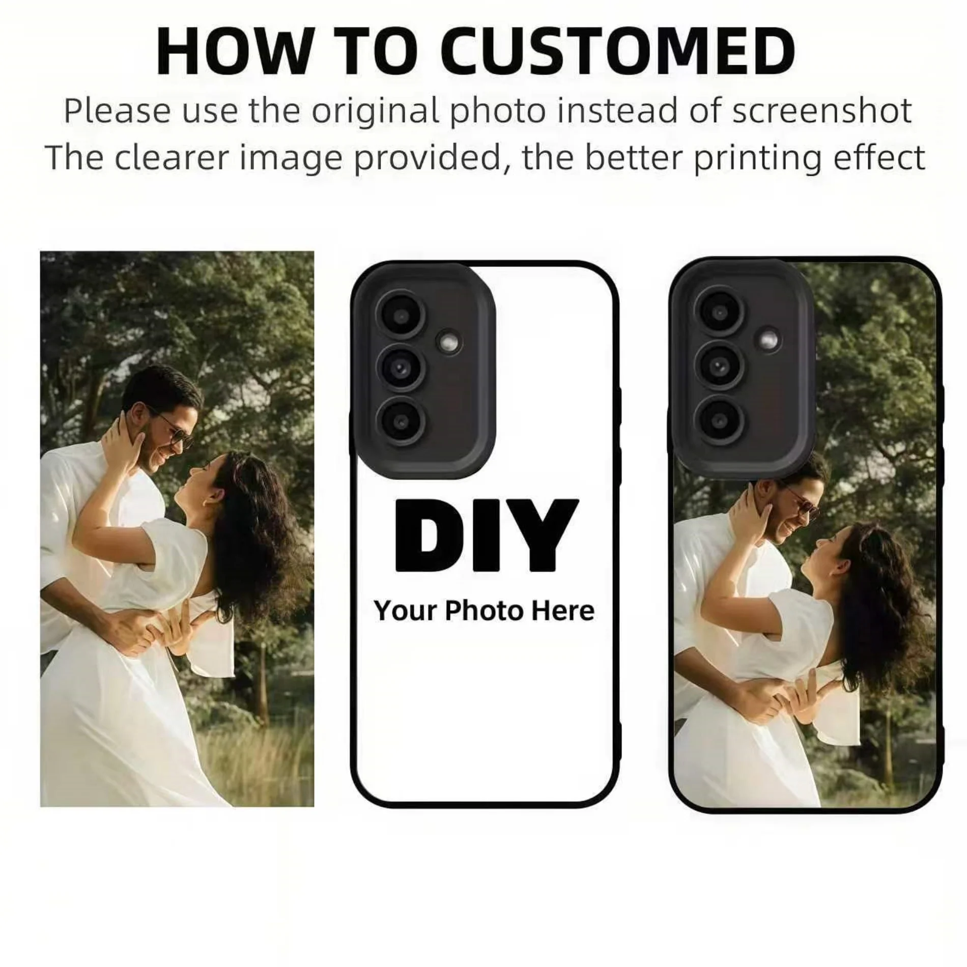Shockproof Frosted Case For Samsung Galaxy S26 S25 S24 S23 S22 S21 S20 Ultra Plus FE  DIY Customized Lawn Wedding Photo Cover