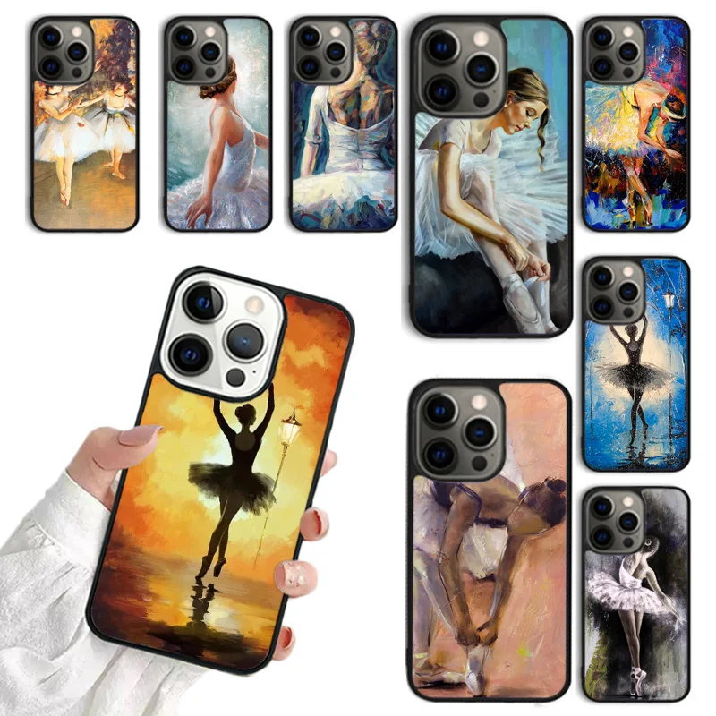 

Ballet Ballerina Dancer Phone Case For iPhone 16 15 14 plus 11 12 13 Pro XR XS Max coque Cover Shell