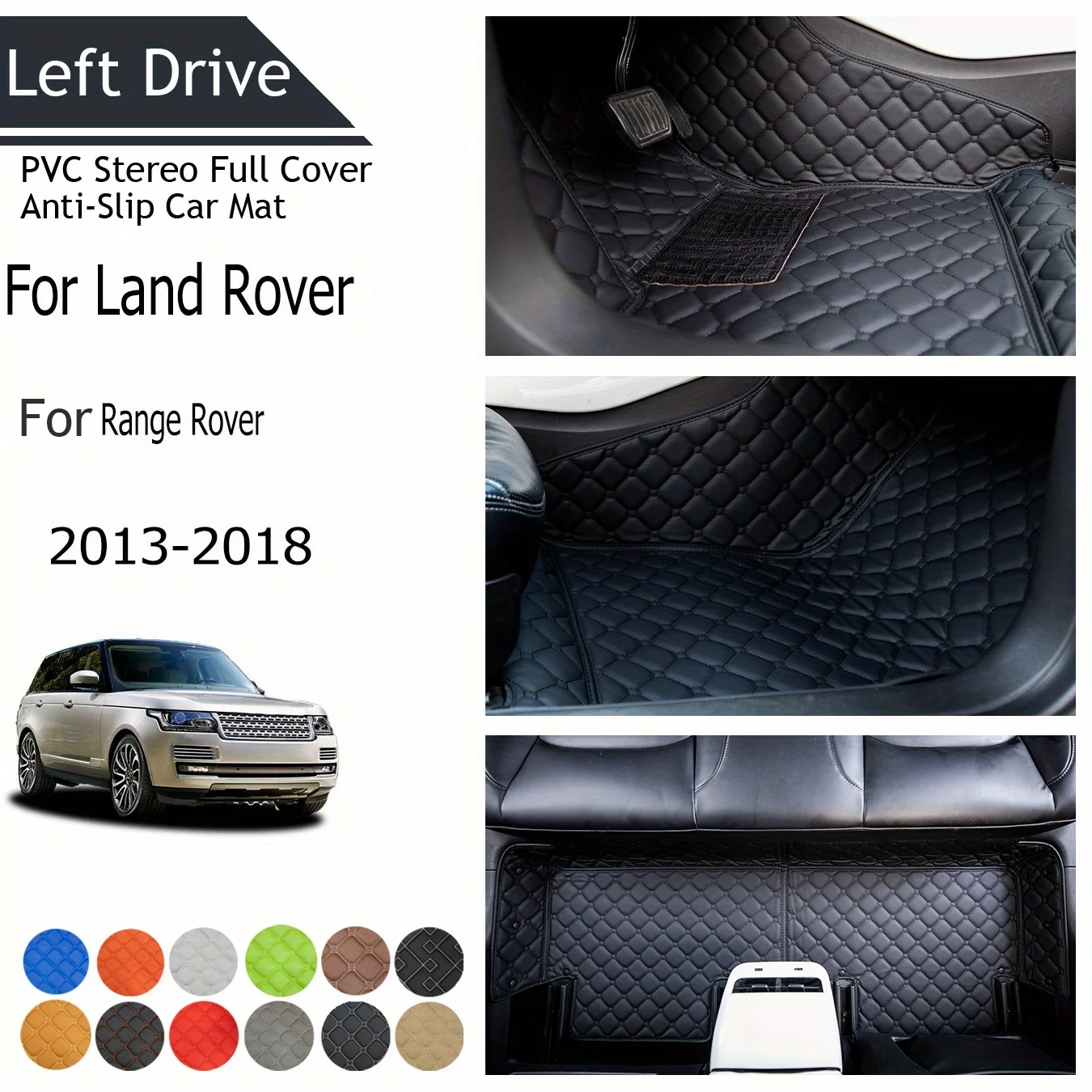 

[HD] для Land Rover для Range Rover 2013-2018 трехслойный ПВХ стерео полноразмерный Противоскользящий автомобильный коврик автомобильные напольные коврики автомобильные аксессуары