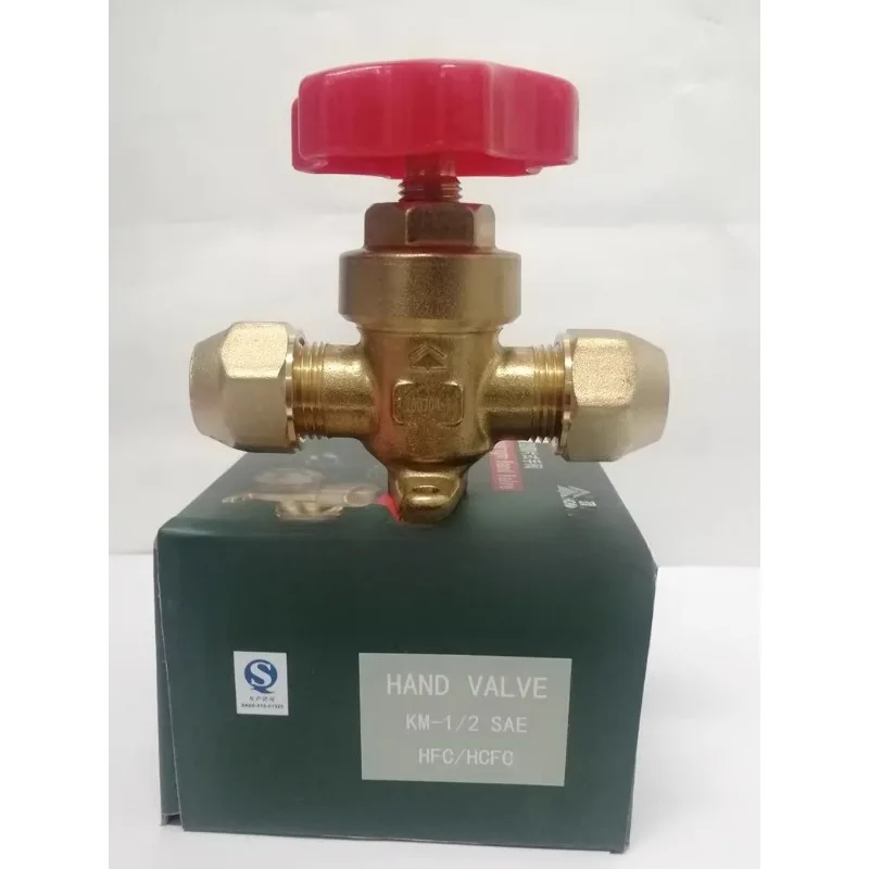 Parts are suitable for Hongsen hand valve, air conditioner refrigeration unit cold storage pipeline stop valve KM1/4 3/8 1/2 6