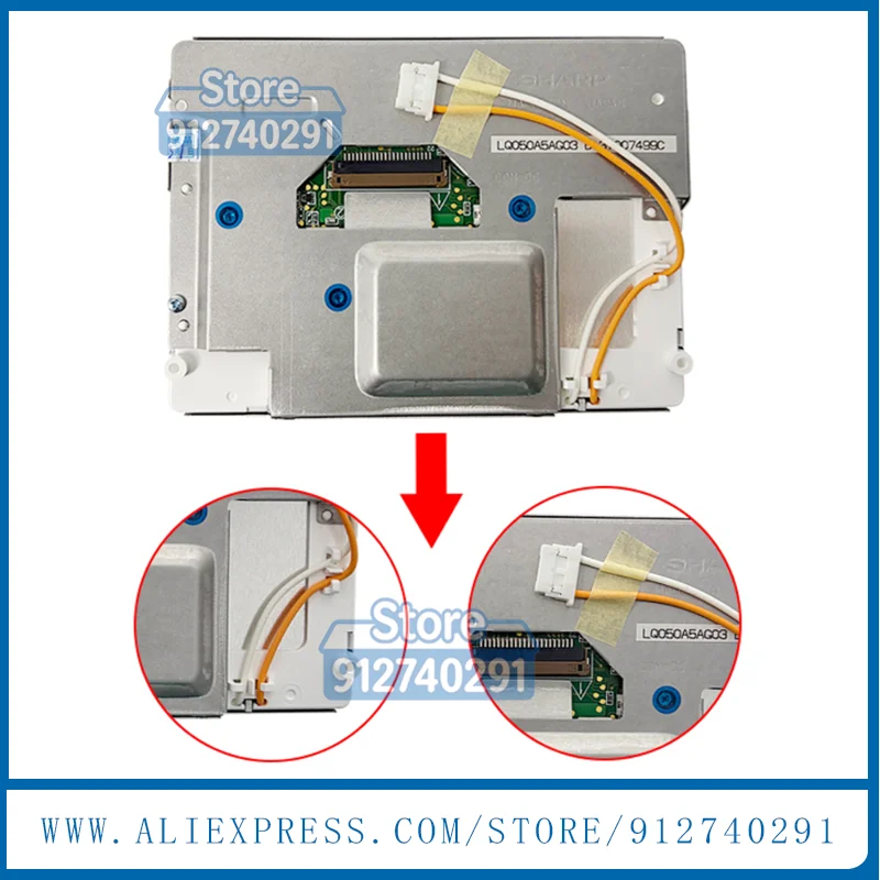 Original 5 inch LCD Display Screen Panel For  VolkswagenTouareg SUV I (7LA/7L6) 2002-2013 Instrument Cluster Screen Replacement