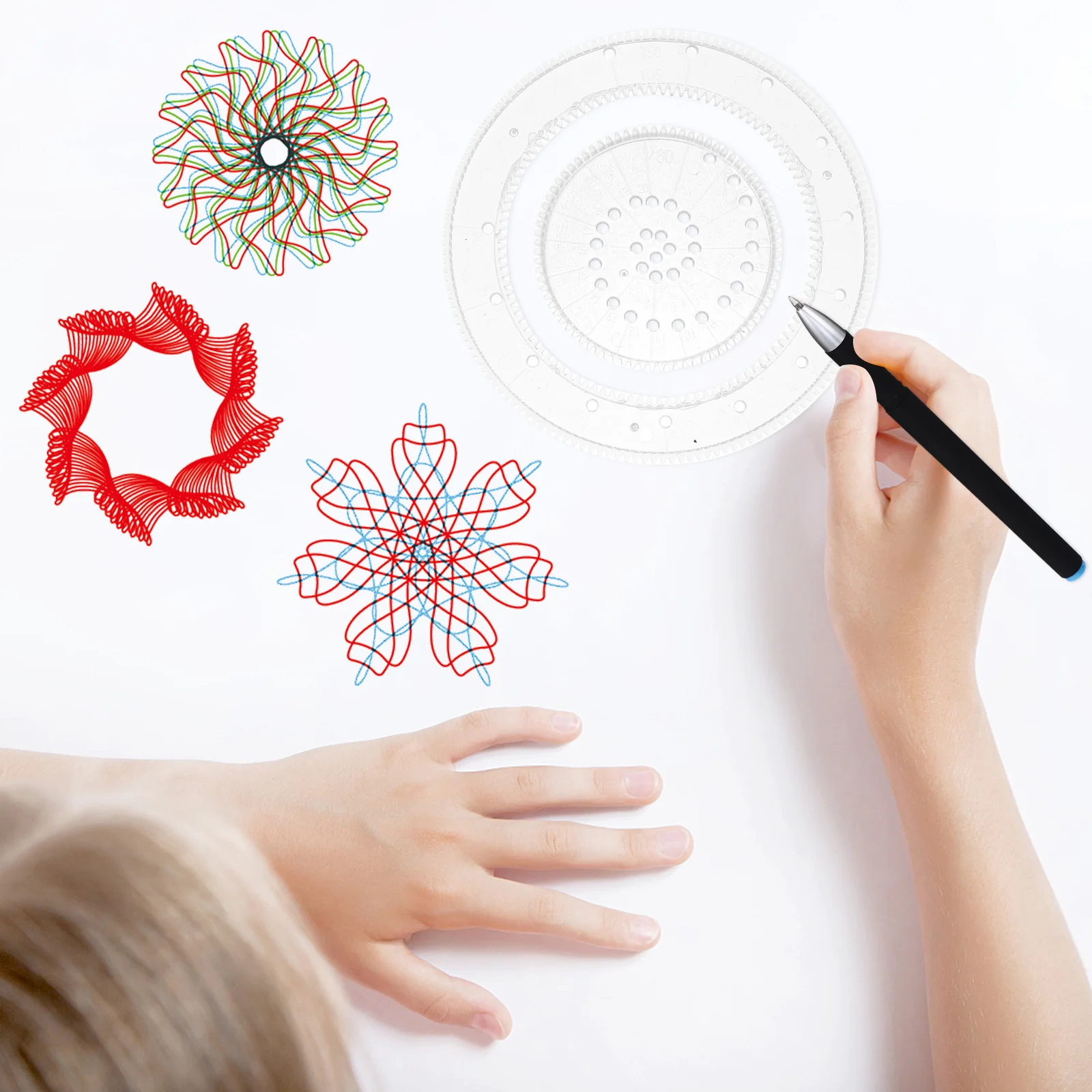 

1Set Curve Gauge Painting Set DIY Drawing Tools Interlocking Gears Art Ruler Painting Ruler Drawing Templates