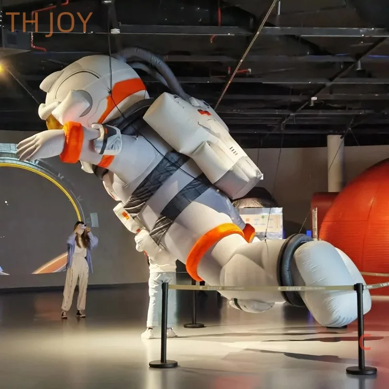 snel luchtschip tot deur, gigantische opblaasbare astronaut, opblaasbare astronaut voor podiumdecoratie, dakhangende astronautballon