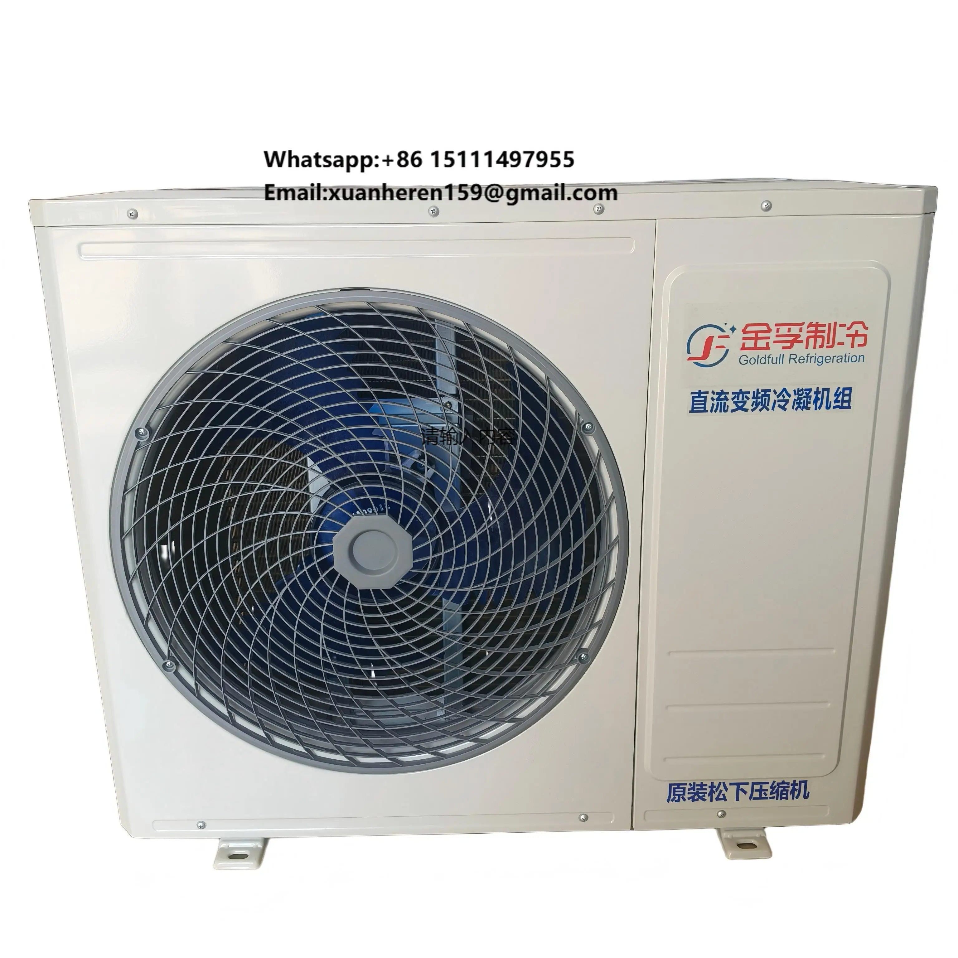 Air Cooled Scroll Compressor Monoblock Refrigeration Unit Cold Room Freezer Plug-in Condensing System Motor