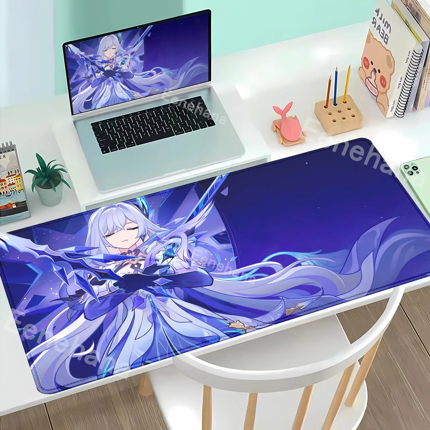 

Game Genshin Impact Skirk Mouse Pad Anime Sexy girl Gaming Rubber Mouse pad gaming offices accessories teclado overlock Desk Mat