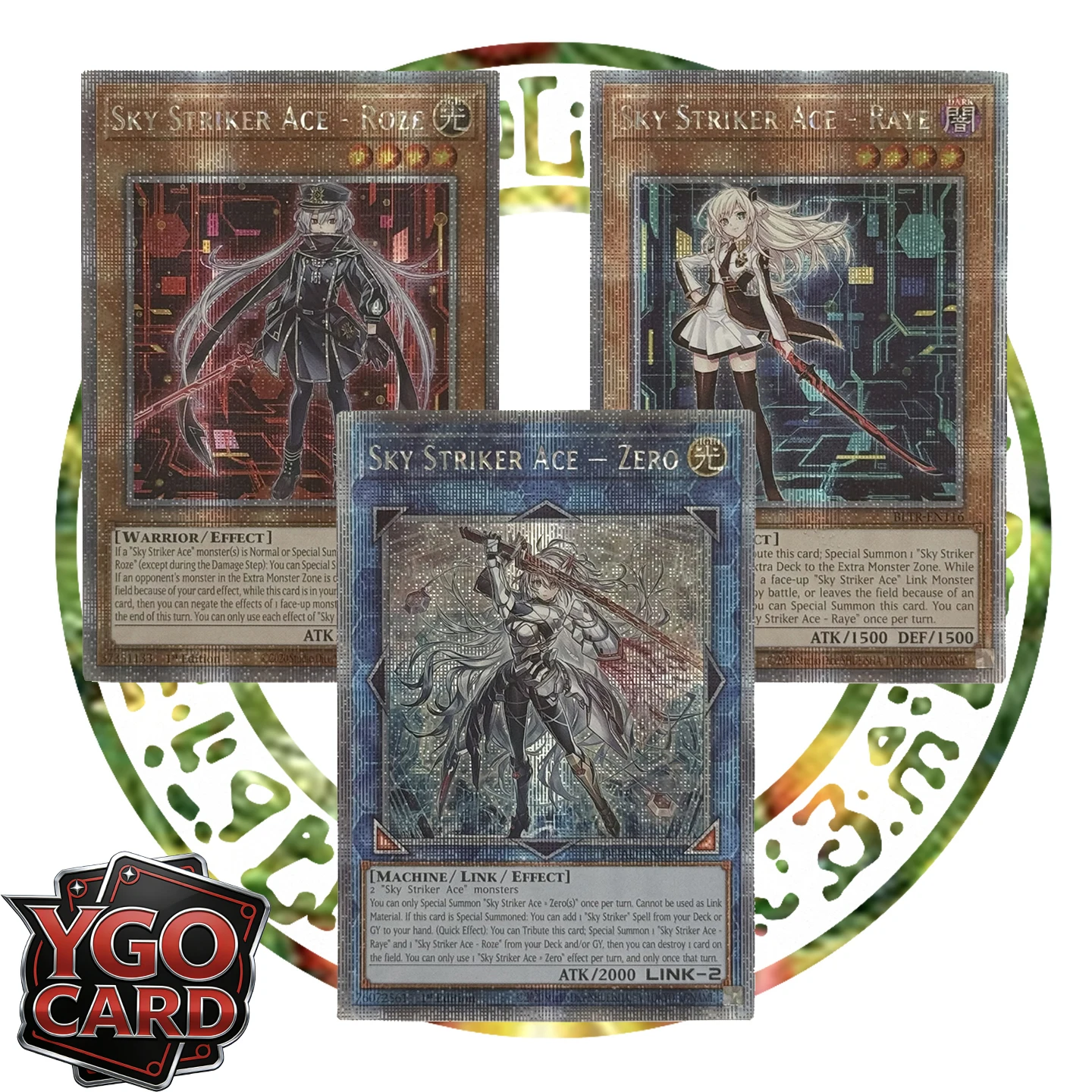 cartoes-proxy-diy-orica-yugioh-zeke-sky-striker-ace-zero-gift-cards-kagari-shizuku-hayate-kaina-combined-maneuver-engage
