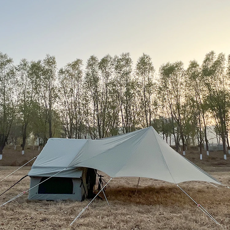 خيمة منزلية فاخرة قابلة للنفخ من القماش مخصصة - خيمة سفاري للتخييم في الهواء الطلق والمقصورة