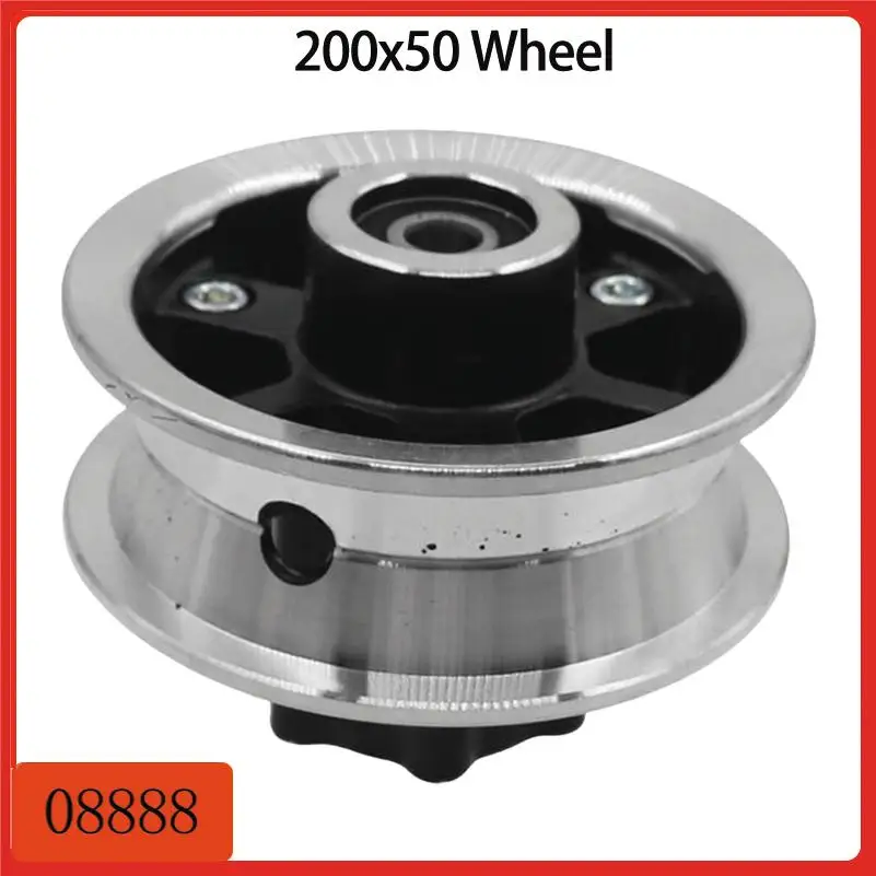 

Upgrade your electric scooter with these 200*50 aluminum alloy wheels, compatible with 8-inch inflatable tires.