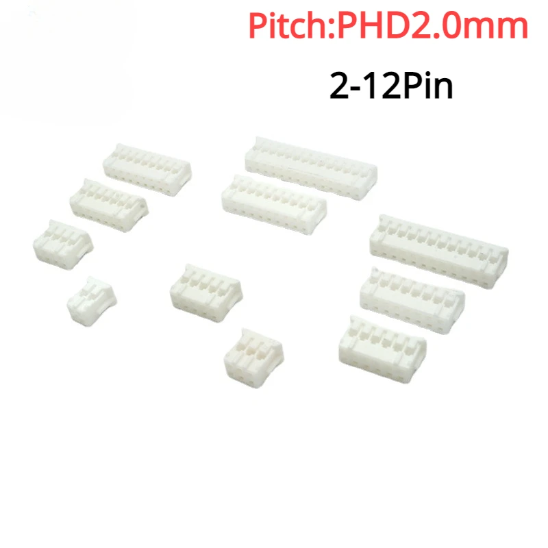 

20pcs Rubber Housing PHD2.0mm Pitch 2.0mm Double Row Rubber Housing Plug 4P 6P 8P 10P-40p Connector Terminal Connector Socket