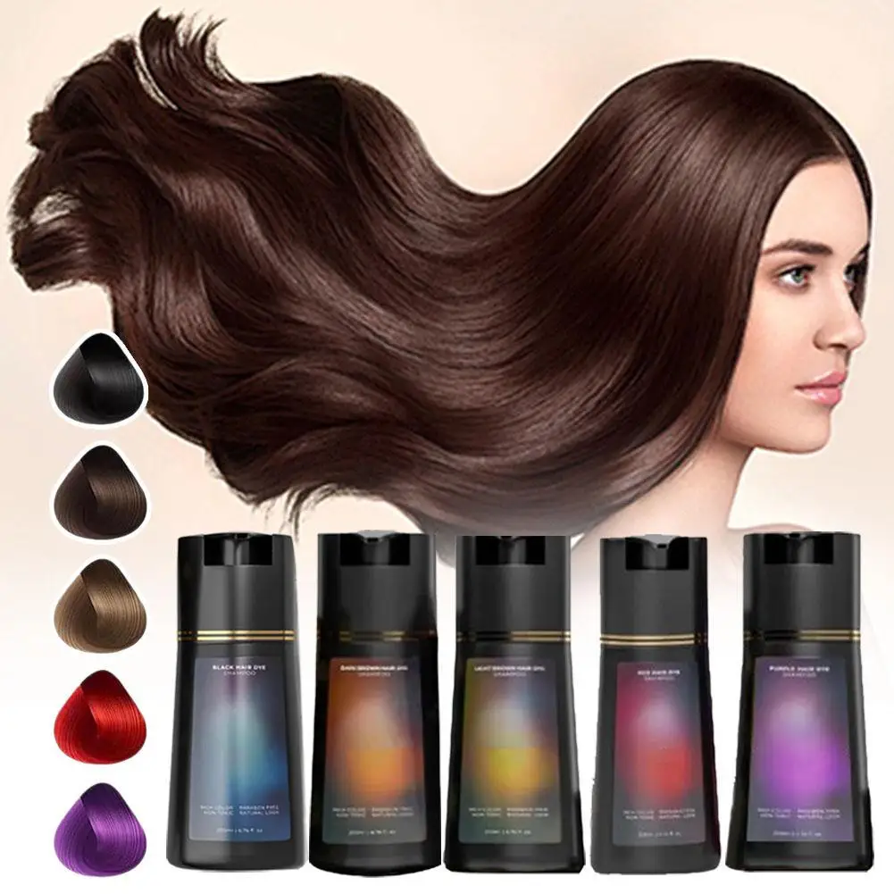 

Polar Hair Dye Shampoo Hair Instant Dye Shampoo,Hair Dye Coloring Shampoo For Gray Hair Long Lasting Nourish For Men Women 200ml