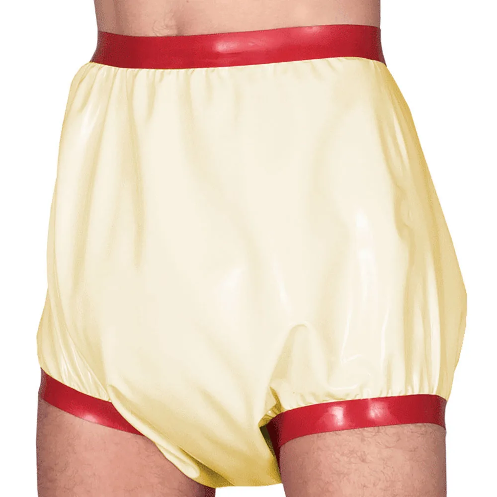 سراويل حفاضات عالية الخصر للكبار والطفل ، مظهر شتوي غريب للحفلات ، ملخصات جلد PVC ، مرقعة ، شورت واسع الفخذ ، ملابس داخلية سيسي