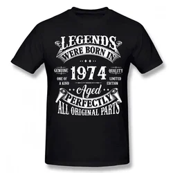 50th Birthday Vintage Legends Born In 1974 50 Years Old T Shirt Streetwear Short Sleeve Gifts Summer Style T-shirt Mens 24208