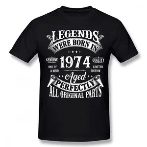 Vintage Herren Short -Sleeved, Street Fashion, Geschenke zum 50 -jährigen Jubiläum, Legenden geboren 1974, 24208, Sommerstil 12 Hauptverkaufshirt 1974 - №12