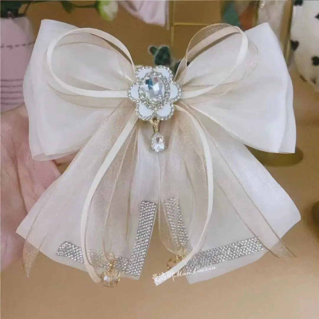 New Korean Fashion New Big Bows Spring Hair Clips Flash Diamond High-quality Hairpin Female Accessories for Women Barette