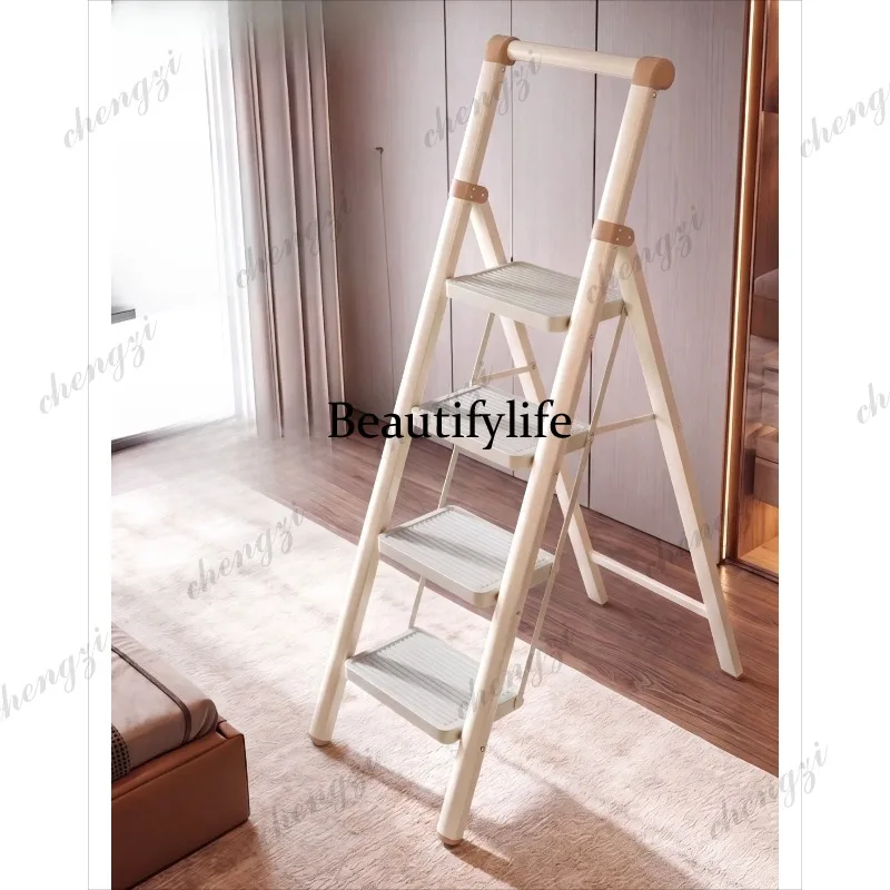 A68 Household folding herringbone ladder Thickened portable climbing ladder Super stable safety storage ladder