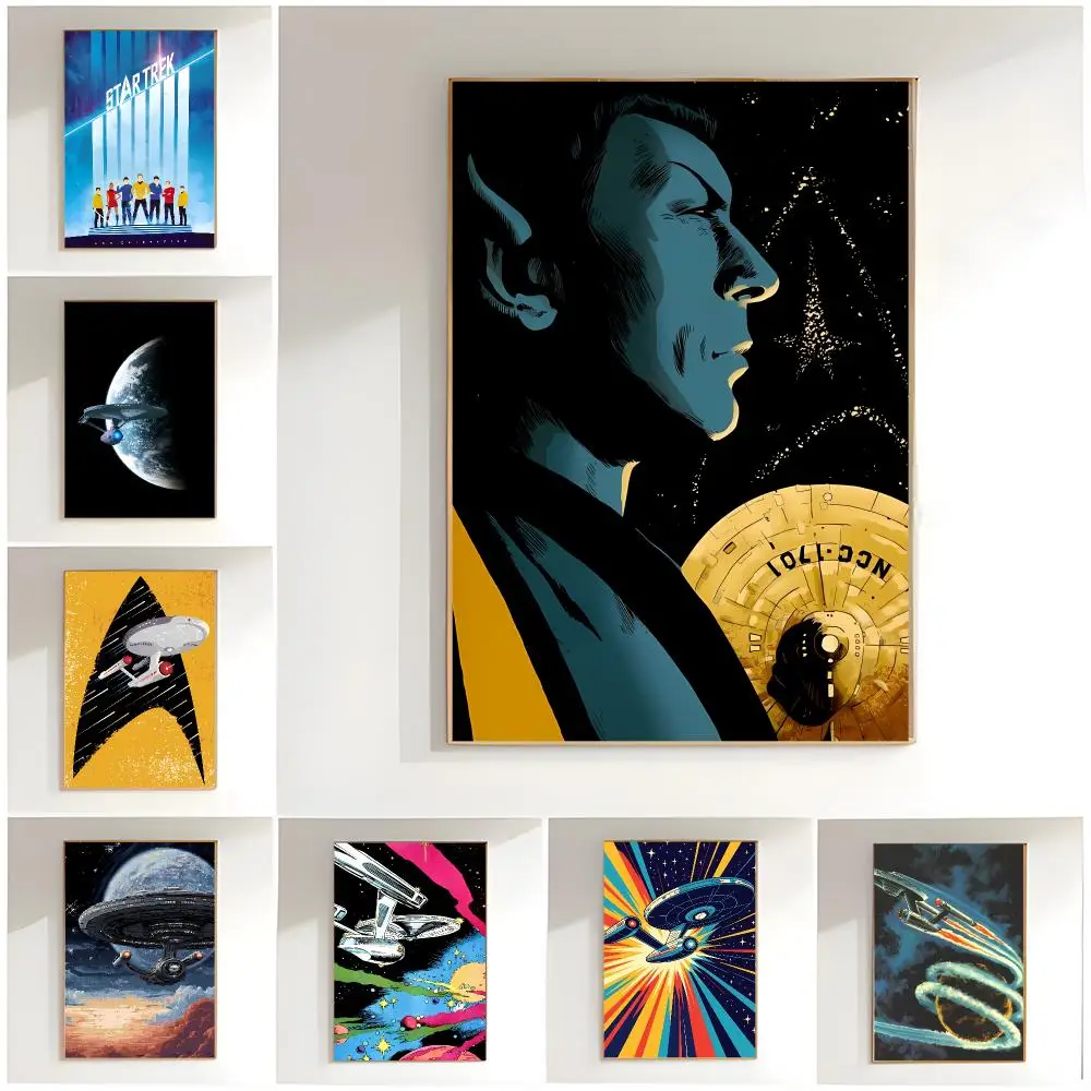 Sci-Fi Series S-Star Trek Poster Classic Wall Art  Home Decor  Peel and Stick Unframed