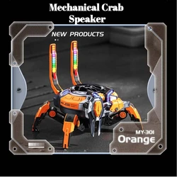 Powerful High Quality Mechanical Crab Wireless Bluetooth Speaker for Home Computer Gaming Desktop Audio Sound Subwoofer Gift