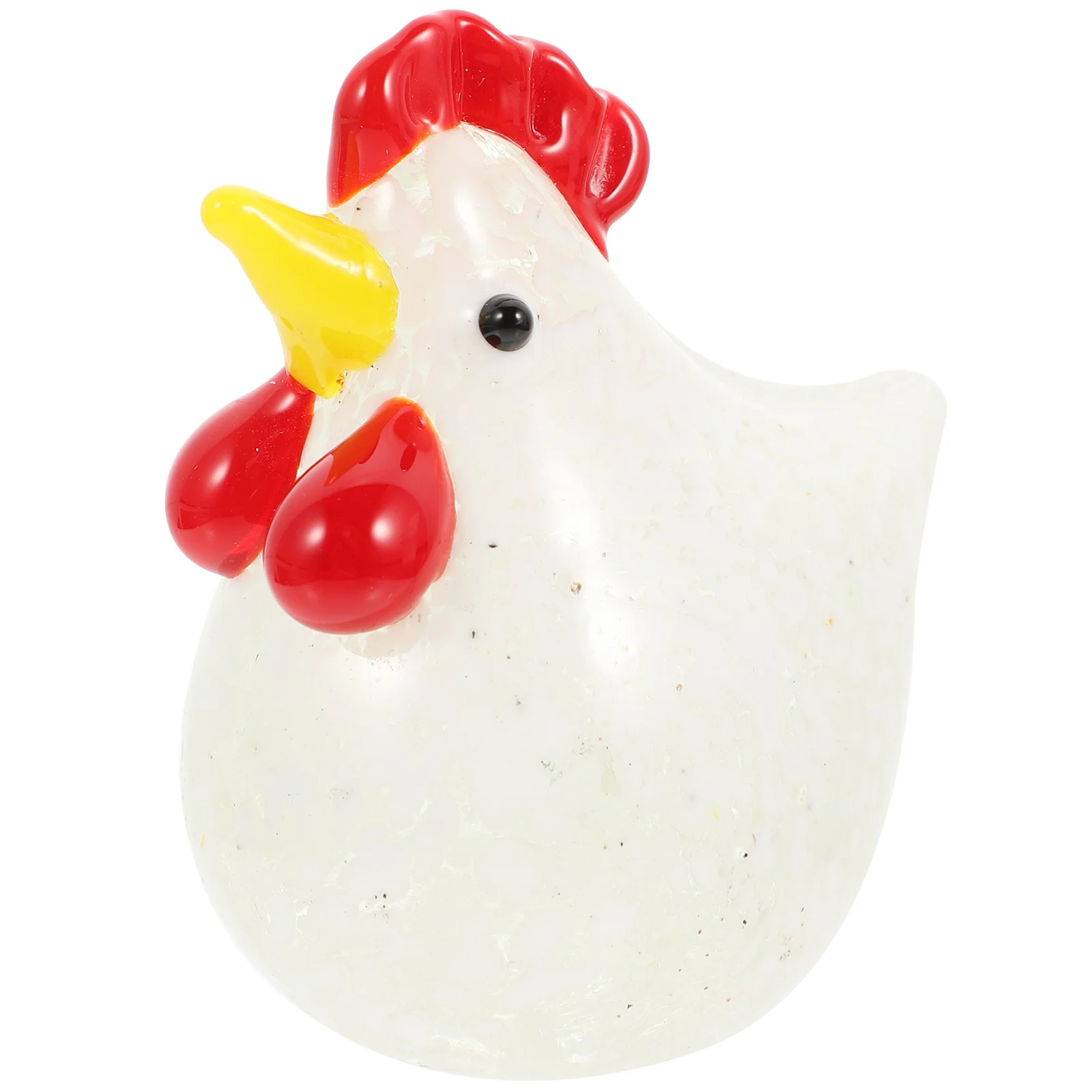 

Creative Glass Hen Ornament Desktop Chicken Statue Crystal Glass Hen Decoration for Home Home Office Courtyard Photography Prop