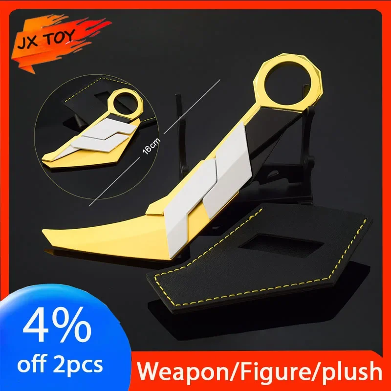 JX SPEELGOED 16 cm Valorant Mes Opvouwbare Prime 2.0 Karambit Melee Reaver Wapen Metalen Model Samurai Zwaard Speelgoed Cospaly Prop home Decor