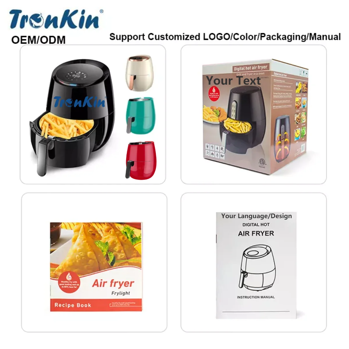 Friggitrice Ad Aria Hot No Oil Free Air Cooker Deep Fryer Oven Steam Smart Airfryers Electric Digital Air Fryers Without Oil