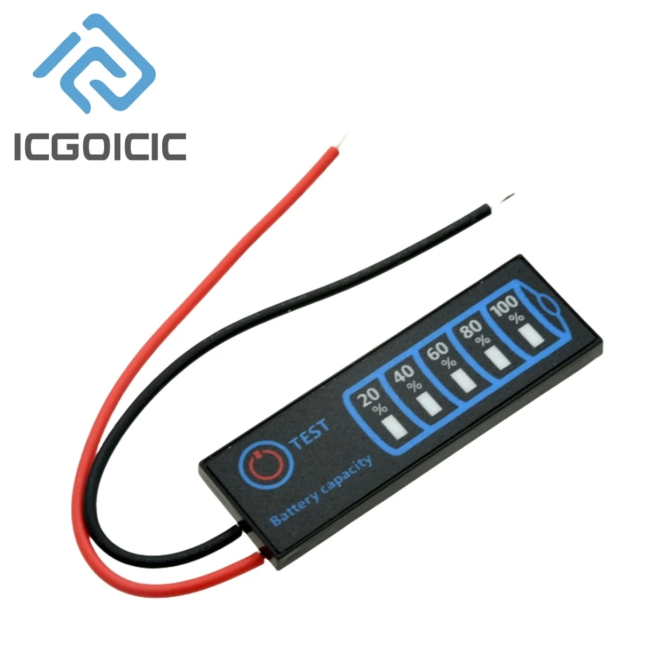 DC5V-30V Battery Level Indicator - 2-8S for Ternary Lithium, LiFePO4 & Lead-Acid Batteries