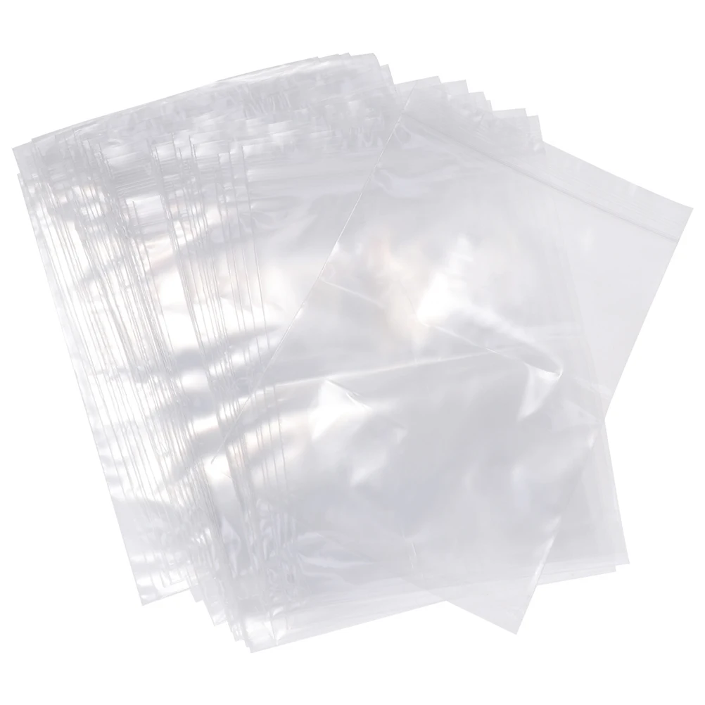 

300 Pcs Food Packaging Bag Self Sealing Storage Containers Vacuum Sealer Transparent Plastic Bags for Coffee Nuts Dry Fruits
