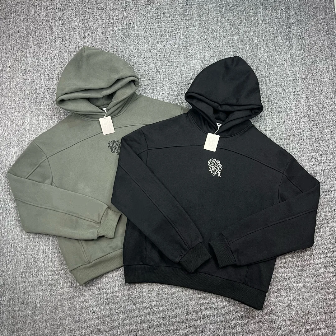 2026 Top Version Mertra Double-layer Hood Logo Embroidery Women Men Hoodie Pullover Hiphop Oversized Men Casual Hoodie Sets