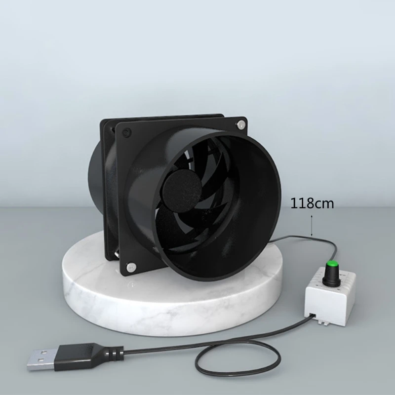 USB Adjustable Speed Solder Smoke Absorber ESD Fume Extractor Fan Pipe Duct Exhuast Fan with 1/3/6M Pipe Ventilation Fan