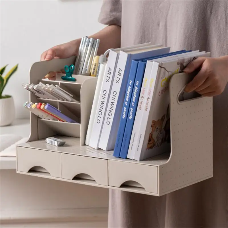 Double-layer Storage Rack Oblique Insert Division Classification Neat And Orderly Removable Insert Smooth Drawing Storage Rack