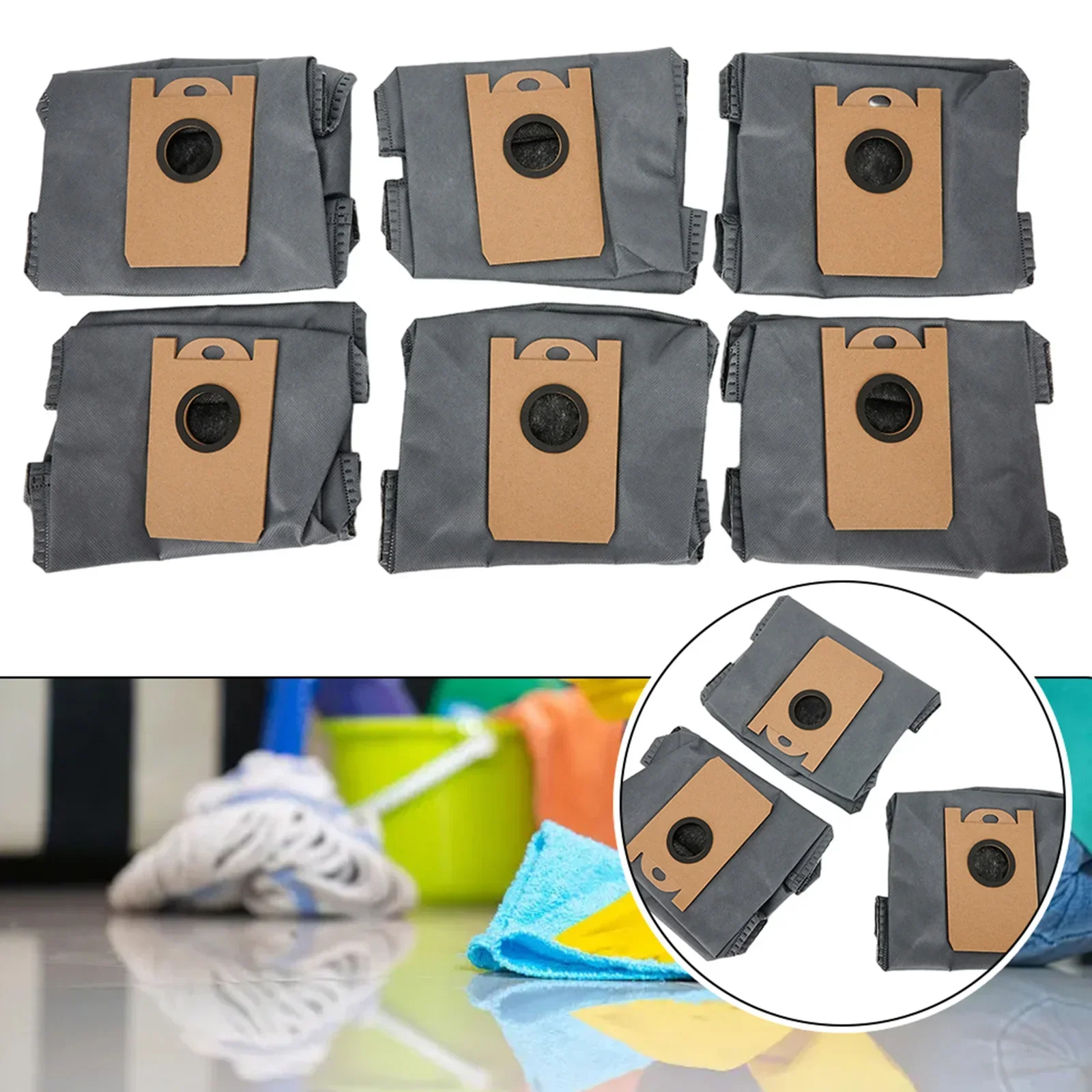 

Improve Your Home's Cleanliness with 6X Dust Bag Replacements for eufy RoboVac LR30 Hybrid+ Robot Vacuum Cleaner Parts