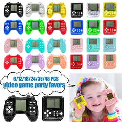 6-48Pcs Video Game Party Favors for Classic Game Console Keychain Birthday Joypad Souvenir School Valentine Gifts