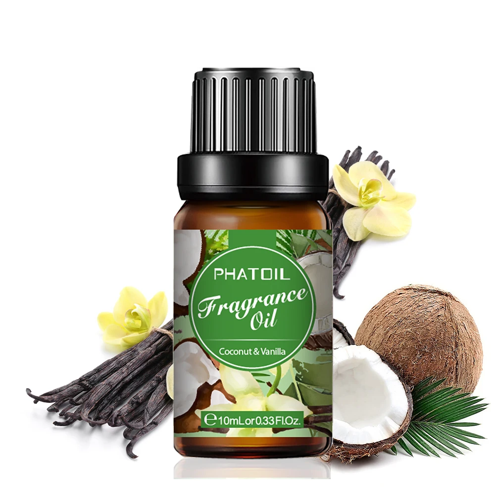 PHATOIL 10ml Coffee Fragrance Oils for Perfume Making DIY Sea Breeze Palmarosa Fresh Linen Parma Violet Magnolia Peach Aroma Oil