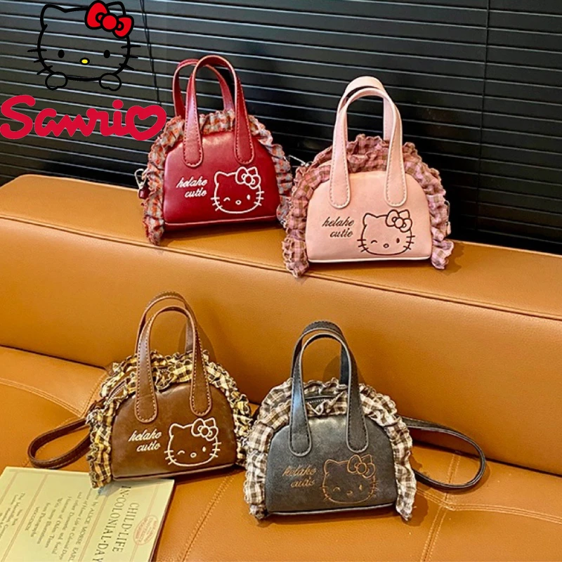 

Hello Kitty новая женская сумка, модная высококачественная сумка через плечо с рисунком, однотонная универсальная женская сумка для хранения телефона