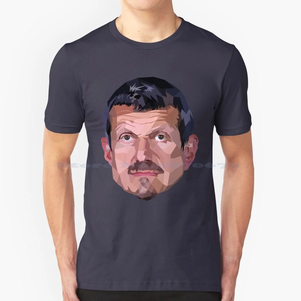 Mr Guenther Steiner T Shirt 100% Cotton Tee Guenther Steiner Motorsport Drive To Survive American Team Italian Italy Silly Face