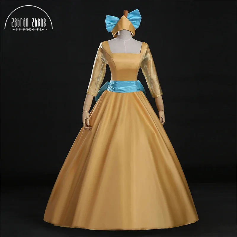 أزياء الهالوين التأثيرية لفيلم الرسوم المتحركة أناستازيا مصنوعة حسب الطلب للنساء فستان الأميرة