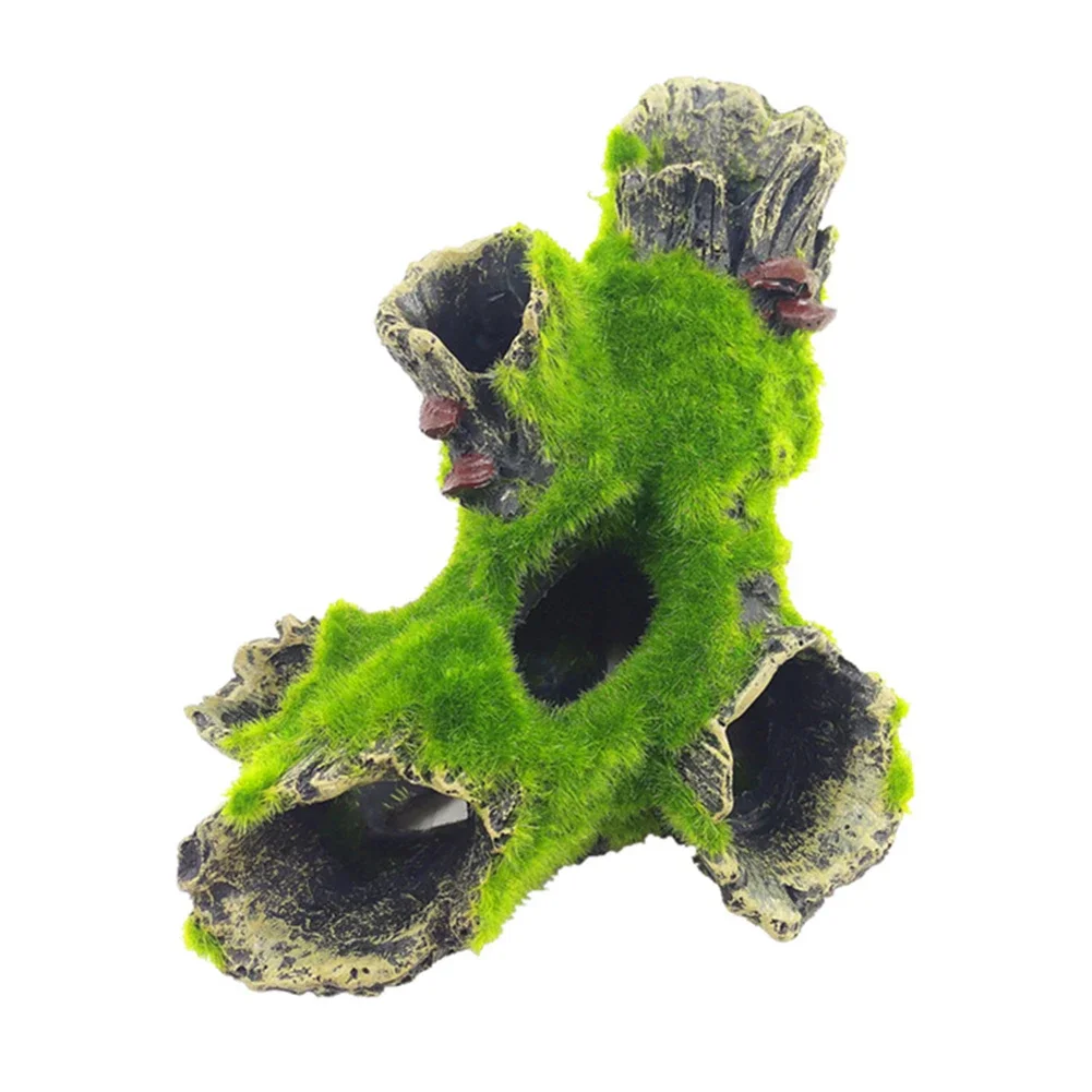 Aquarium Decoration Moss Tree House Resin Cave Fish And Shrimp Hiding House Landscaping Fish Tank Decoration Accessories