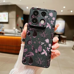 Flower Grass Mushroom Pattern Case For Xiaomi 13 Lite 14 13T Poco M6 X6 X5 F5 Pro Redmi Note 13 12 Pro Plus 5G 12S 11 13C Cover