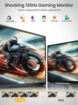 PERFEKTNÍ 18palcový dotykový přenosný monitor s obnovovací frekvencí 120 Hz, 1920x1080, 300 nitů, 100% DCI-P3, HDR, IPS obrazovka, herní displej pro PC, XBox, PS4/5, Switch 6 nejlepší prodej Asus Zenfone 8 - №4