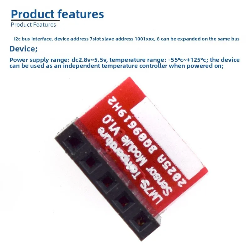 LM75A Temperature Sensor, High-Speed I2C Interface, High-Precision Temperature Sensor Development Board Module