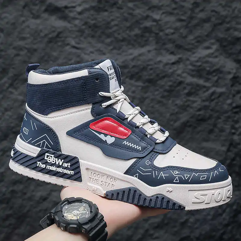 Laced Hi Cut Shoes Boot Luxury Tennis Vintage Men's Ankle Boots Sneakers Sports Importers Latest Exercise Trends