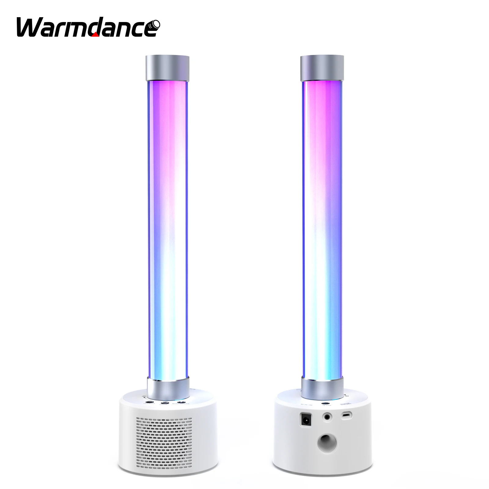 Luz nocturna de atmósfera RGBW, lámpara de mesa de escritorio, luz ambiental para juegos, efecto de luz LED de Color deslumbrante, detección de ritmo musical