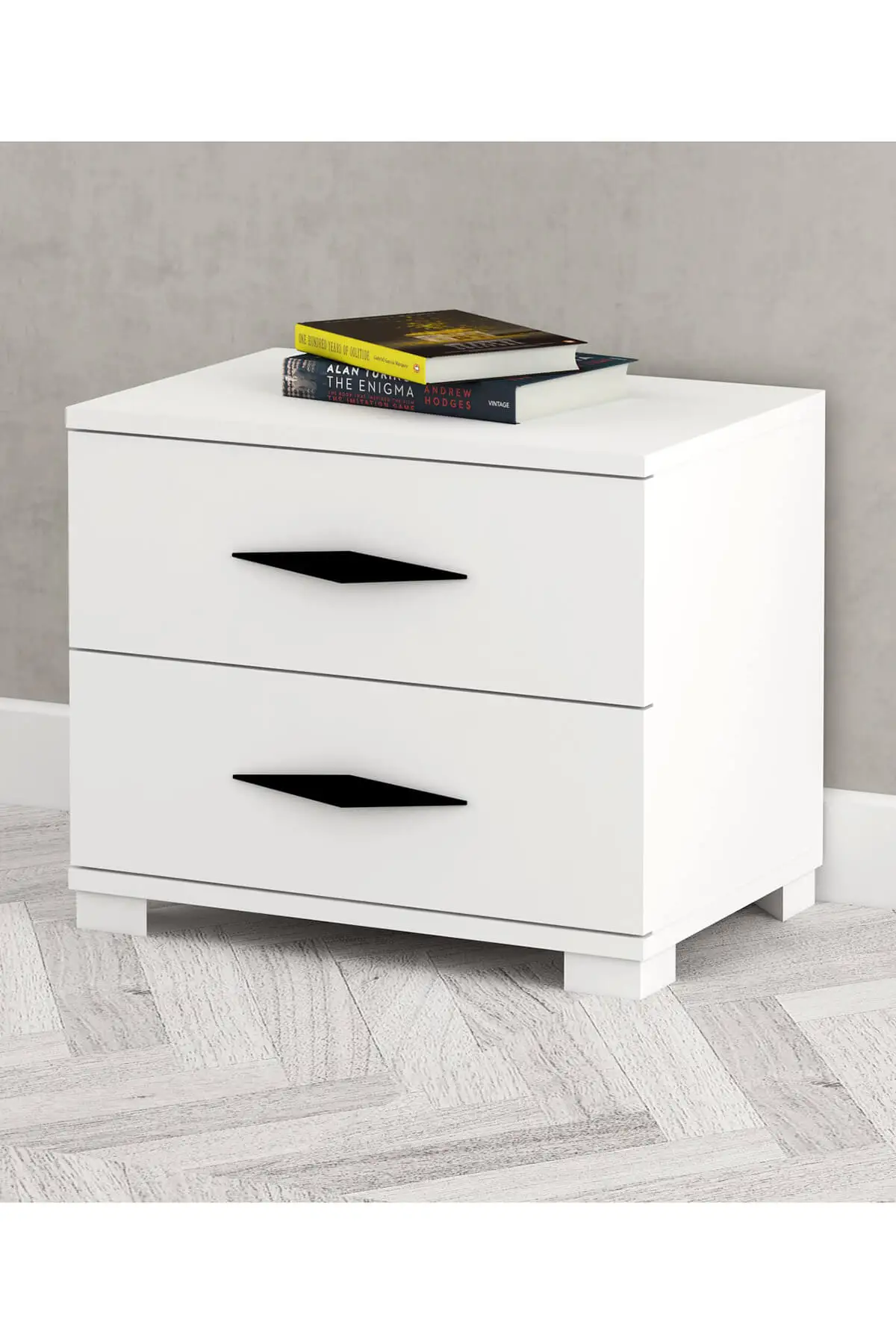 Double Drawers Bright White Dresser 2021 Bedroom Decoration