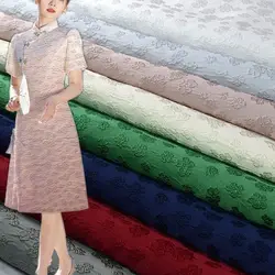 Micro Elastic Jacquard Fabric By Meters for Dresses Cheongsam Shirt Diy Sewing Summer Needlework Cloth Soft Anti-wrinkle Plain